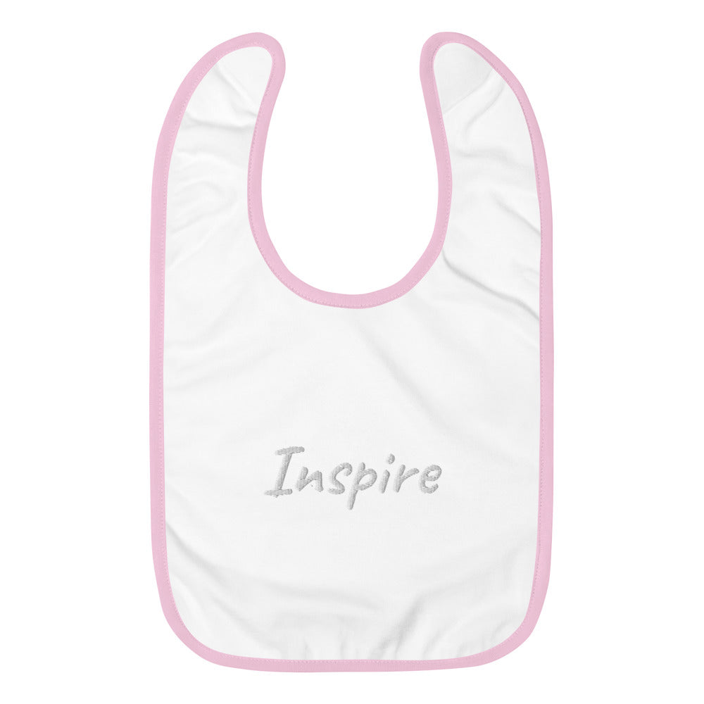 Inspire In Diamond Embroidery on Baby Bib