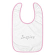 Inspire In Diamond Embroidery on Baby Bib