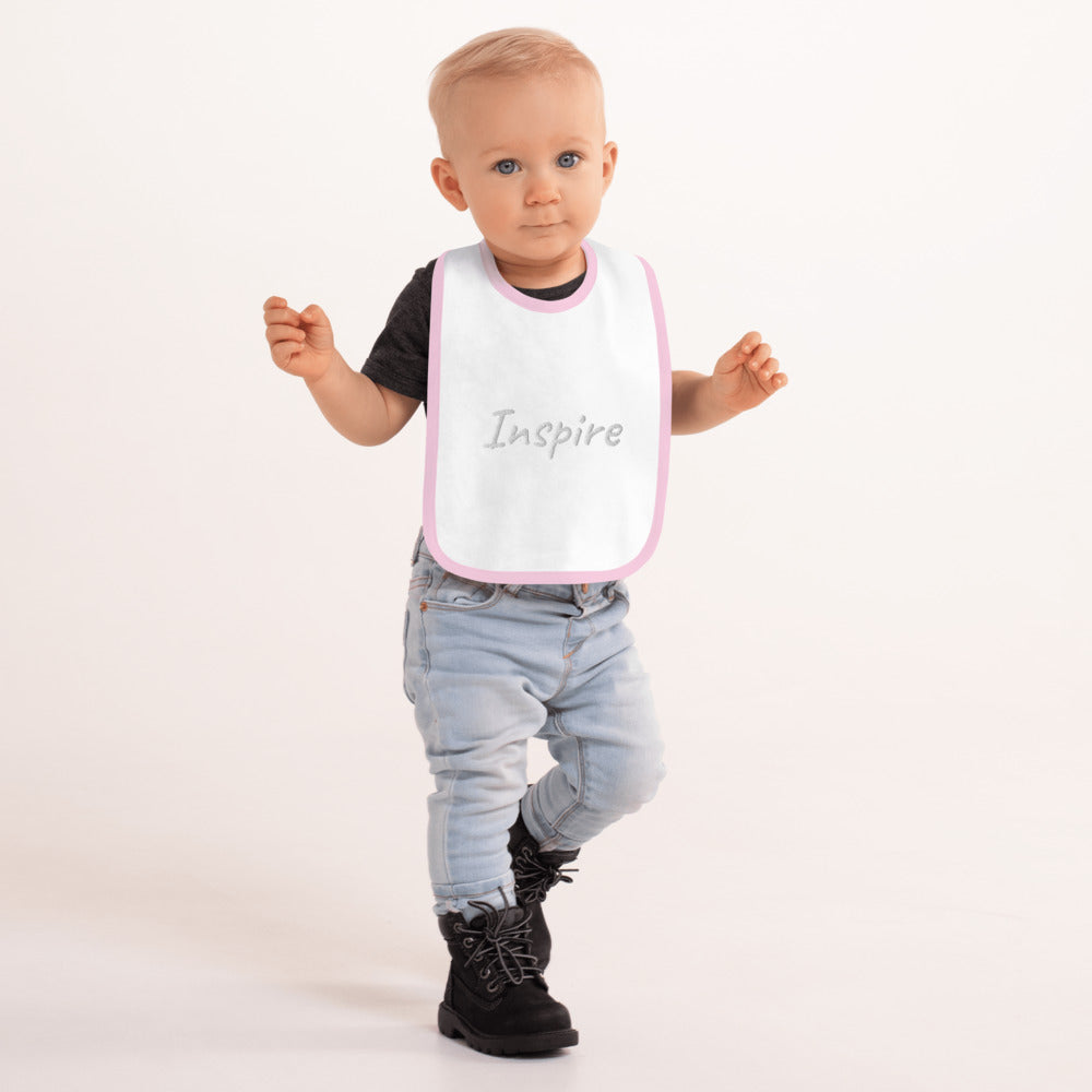 Inspire In Diamond Embroidery on Baby Bib