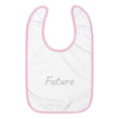 Future In Pearl Embroidery on Baby Bib