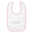 KMTWF In Pearl Embroidery on Baby Bib