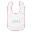 5813 In Pearl Embroidery on Baby Bib