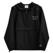 Money & Wealth In Silver Embroidery on Packable Rain Jacket Windbreaker