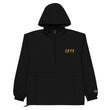 5813 In Gold Embroidery on Packable Rain Jacket Windbreaker