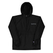 Leadership In Silver Embroidery on Packable Rain Jacket Windbreaker