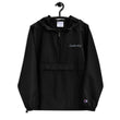 Leadership In Silver Embroidery on Packable Rain Jacket Windbreaker