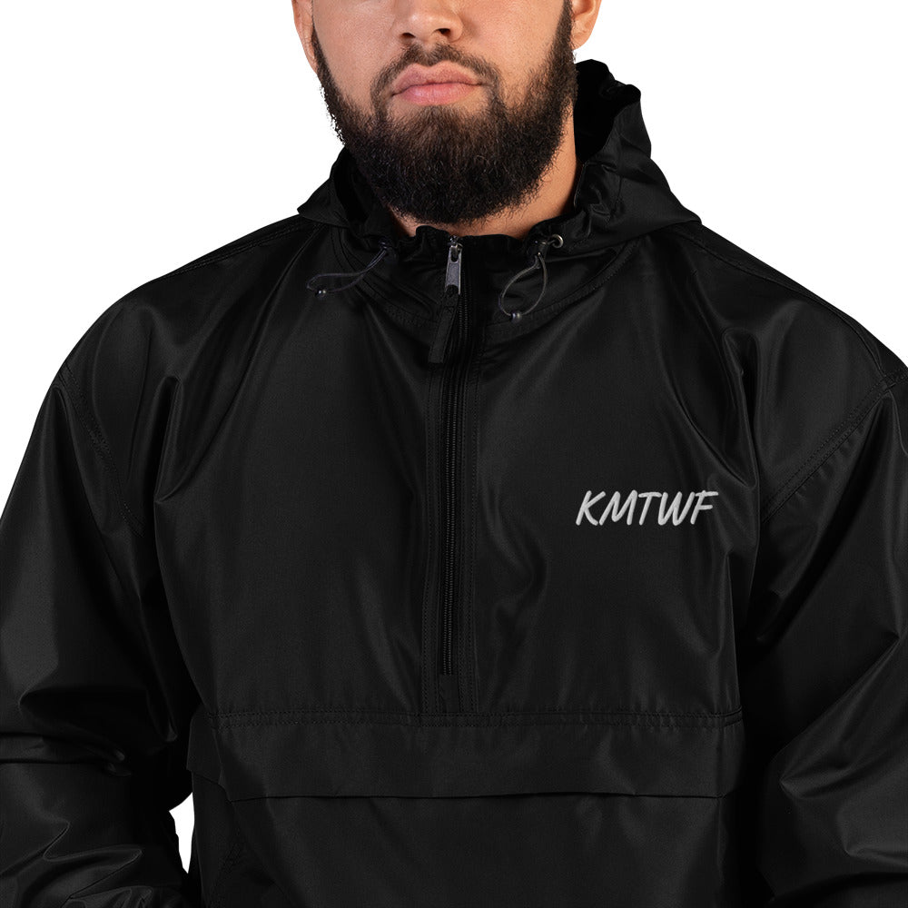 KMTWF In Pearl Embroidery on Packable Rain Jacket Windbreaker