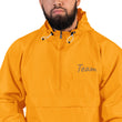 Team In Celluloid Embroidery on Packable Rain Jacket Windbreaker