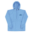 Win In Sapphire Embroidery on Packable Rain Jacket Windbreaker