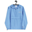 5813 In Pearl Embroidery on Packable Rain Jacket Windbreaker