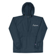 Future In Pearl Embroidery on Packable Rain Jacket Windbreaker