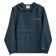 Listen In Copper Embroidery on Packable Rain Jacket Windbreaker