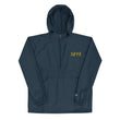 5813 In Gold Embroidery on Packable Rain Jacket Windbreaker