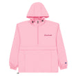 Gratitude In Star Rose Quartz Embroidery on Packable Rain Jacket Windbreaker