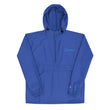 Dream In Sapphire Embroidery on Packable Rain Jacket Windbreaker