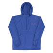 Truth In Amethyst Embroidery on Packable Rain Jacket Windbreaker