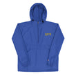 5813 In Gold Embroidery on Packable Rain Jacket Windbreaker