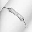 Inspire More on Engraved Sterling Silver Bar Chain Bracelet