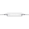 Remember on Engraved Sterling Silver Bar Chain Bracelet