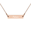 Future on Engraved Sterling Silver Bar Chain Necklace