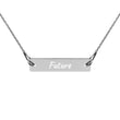 Future on Engraved Sterling Silver Bar Chain Necklace