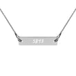 5813 on Engraved Sterling Silver Bar Chain Necklace