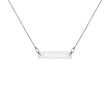 Persistence on Engraved Sterling Silver Bar Chain Necklace