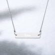 Team on Engraved Sterling Silver Bar Chain Necklace