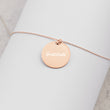 Gratitude on Engraved Sterling Silver Disc Chain Necklace