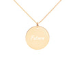 Future on Engraved Sterling Silver Disc Chain Necklace