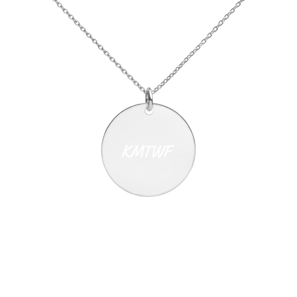 KMTWF on Engraved Sterling Silver Disc Chain Necklace