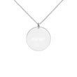 KMTWF on Engraved Sterling Silver Disc Chain Necklace