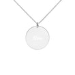 Now on Engraved Sterling Silver Disc Chain Necklace