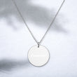 Remember on Engraved Sterling Silver Disc Chain Necklace