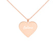 Believe on Engraved Sterling Silver Heart Chain Necklace