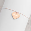 Courage on Engraved Sterling Silver Heart Chain Necklace