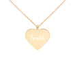 Truth on Engraved Sterling Silver Heart Chain Necklace