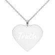 Truth on Engraved Sterling Silver Heart Chain Necklace