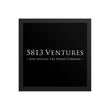 5813 Ventures Logo In Pearl on Enhanced Matte Paper Poster - Framed