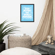 Word Clouds To Keep Moving The World Forward on Enhanced Matte Paper Poster - Framed