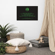 Binary Instructions To Keep Moving The World Forward With Venusian Earth In Green on Enhanced Matte Paper Poster - Framed