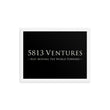 5813 Ventures Logo In Pearl on Enhanced Matte Paper Poster - Framed