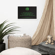 Binary Instructions To Keep Moving The World Forward With Venusian Earth In Green on Enhanced Matte Paper Poster - Framed