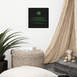 Binary Instructions To Keep Moving The World Forward With Venusian Earth In Green on Enhanced Matte Paper Poster - Framed