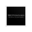 5813 Ventures Logo In Pearl on Enhanced Matte Paper Poster - Framed