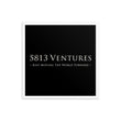 5813 Ventures Logo In Pearl on Enhanced Matte Paper Poster - Framed