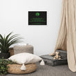 Binary Instructions To Keep Moving The World Forward With Venusian Earth In Green on Enhanced Matte Paper Poster - Framed