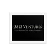 5813 Ventures Logo In Pearl on Enhanced Matte Paper Poster - Framed