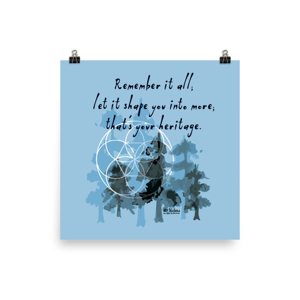 Remember Your Heritage Haiku With Trees on Enhanced Matte Paper Poster