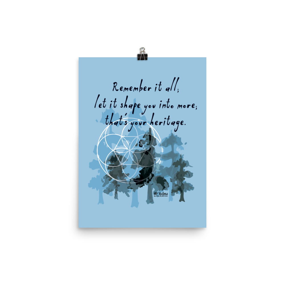 Remember Your Heritage Haiku With Trees on Enhanced Matte Paper Poster